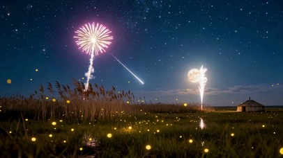 月夜流萤