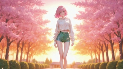 二次元靓丽女孩