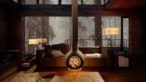 冬天温暖小屋