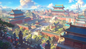 晴天古建筑群