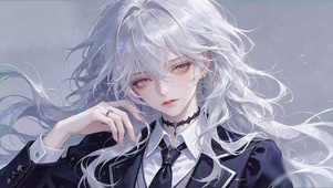 白发西装少女