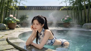 新中式庭院温泉
