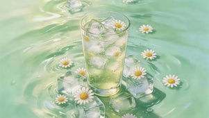 唯美水面小花