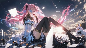 星光粉发少女