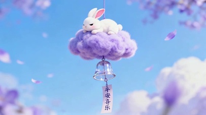 可爱兔兔铃铛平安喜乐