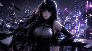 夜色霓虹少女
