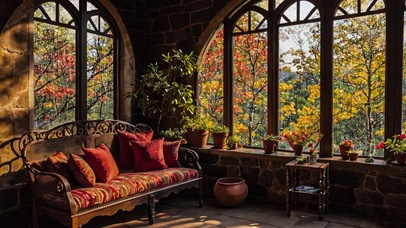 【雨景】窗外的秋雨