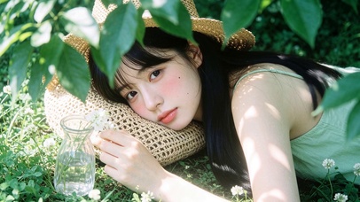 少女休憩