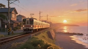 落日海岸列车