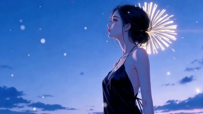晴夜烟火女孩