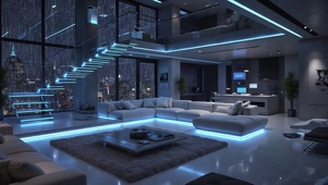 【雨景】夜雨中的高级开间