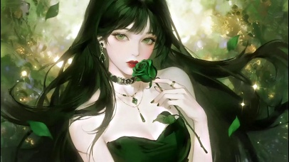绿玫瑰爱情少女情绪动漫少女