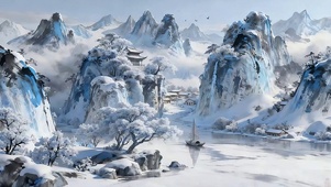 千山暮雪行舟