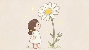 女孩和花朵