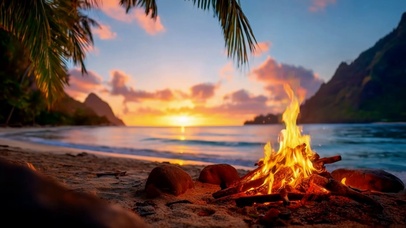 海边的篝火