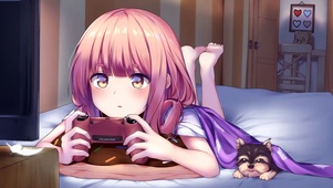 房间里的电玩少女