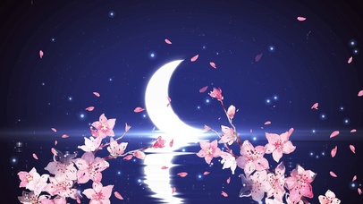 月夜桃花