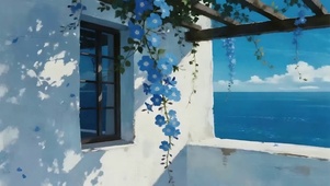 圣托里尼的花海