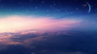 唯美浪漫粉色星空