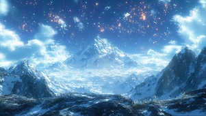 俯瞰雪山群峰