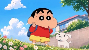 蜡笔小新和小白出游记