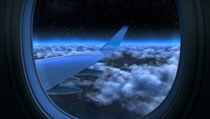 飞机看星空