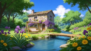 溪桥与花居