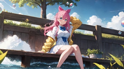 4K二次元美少女-夏日晴空