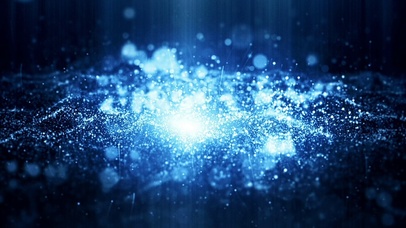 蓝色唯美粒子背景视频