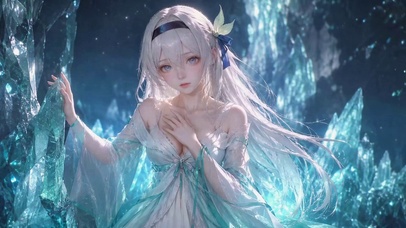 冰洞银发清纯美少女