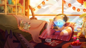 听音乐小熊