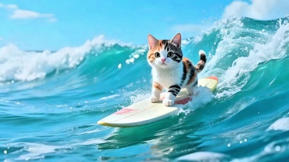 冲浪猫咪4K
