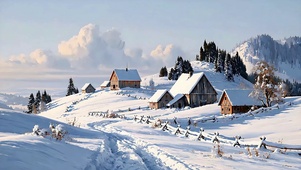 雪坡小屋