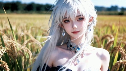 自然少女与幻想的田园邂逅