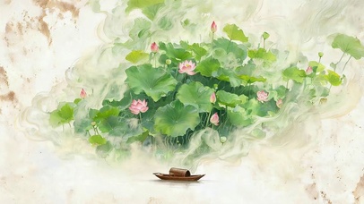 唯美的荷花