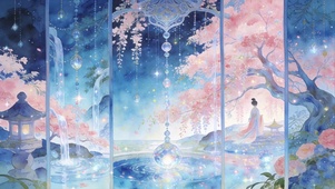 琉璃悬涧，花涧望月寄清欢