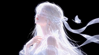 发光白纱蝴蝶美少女