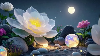 月夜花影