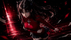 暗夜红瞳少女