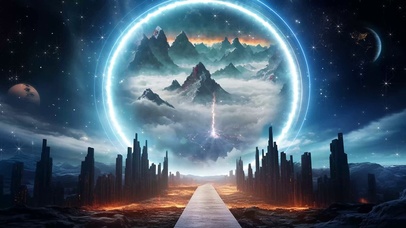 治愈唯美护眼壮丽异星星际传送门