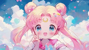 比耶的动漫插画美少女
