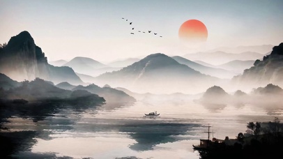 中国风水墨山水画