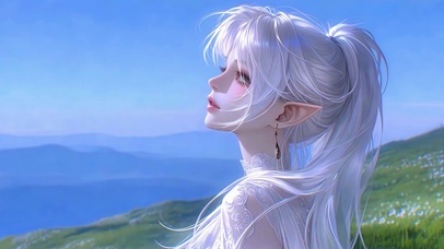蓝调山野精灵少女