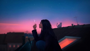 有心事的女孩