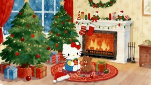 可爱凯蒂猫过圣诞