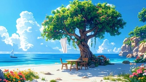海边的大树
