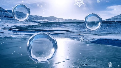 冬季节气雪花水珠