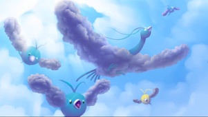 治愈 天空小鸟一家