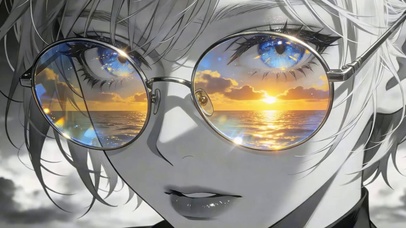 戴眼镜的女孩桌面主题