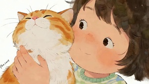 女孩与猫咪